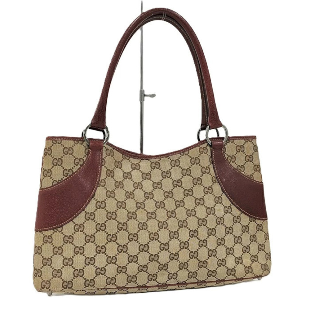 Gucci GG Canvas Hobo bag GG canvas burgundy Red leather